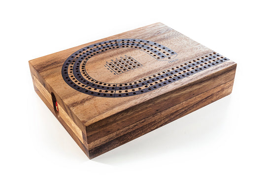 4 Players  Cribbage Wooden Board Game