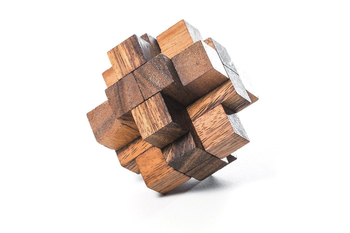 Diamond Cube 3 - Wooden Brain Teaser Puzzle