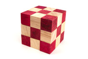 Red Snake Cube Wooden Puzzle
