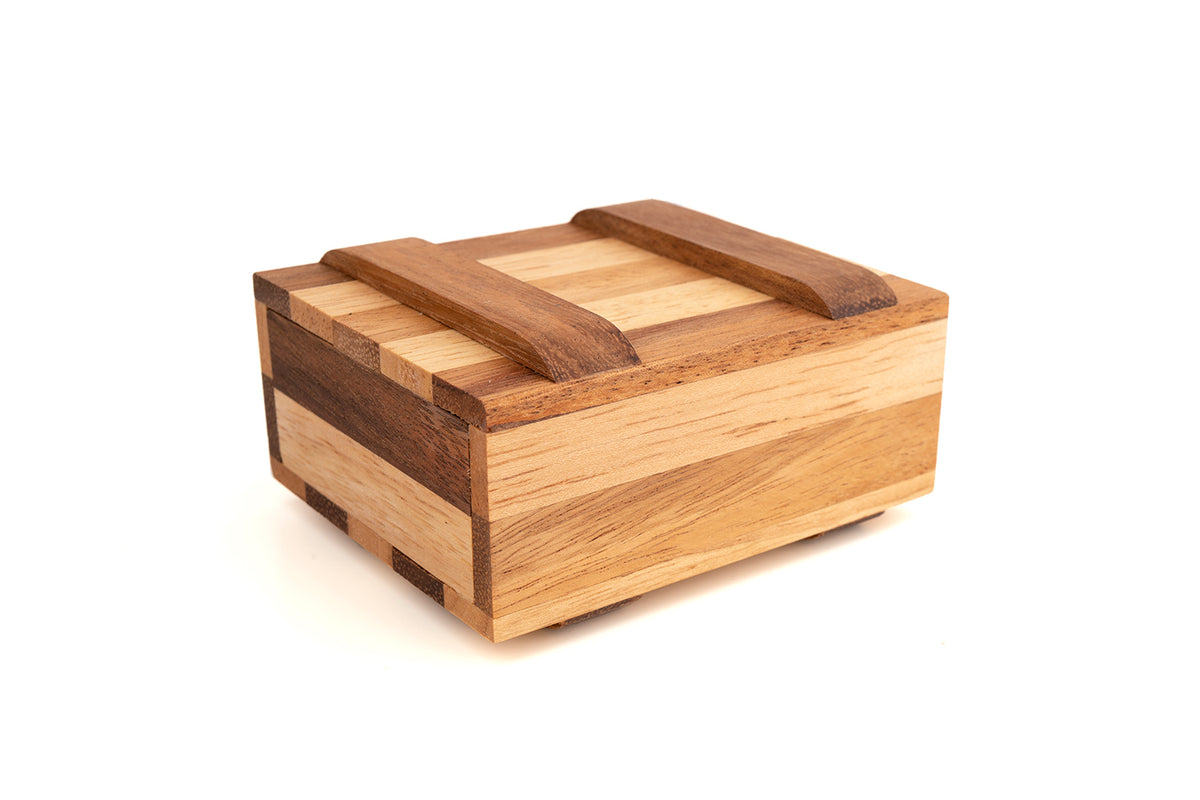 AHYUAN Wooden Brain Teaser Secret Opening Puzzle Box