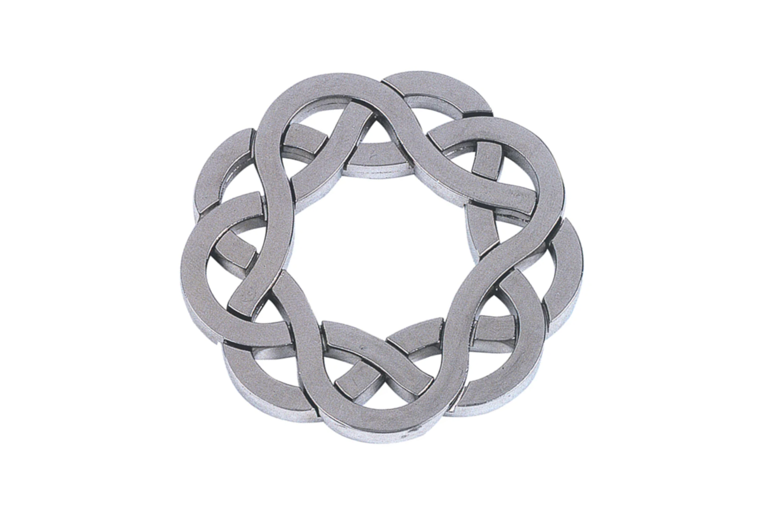 Hanayama Coaster – Puzzle In Metallo Livello 4 – Rompicapo 3 Anelli