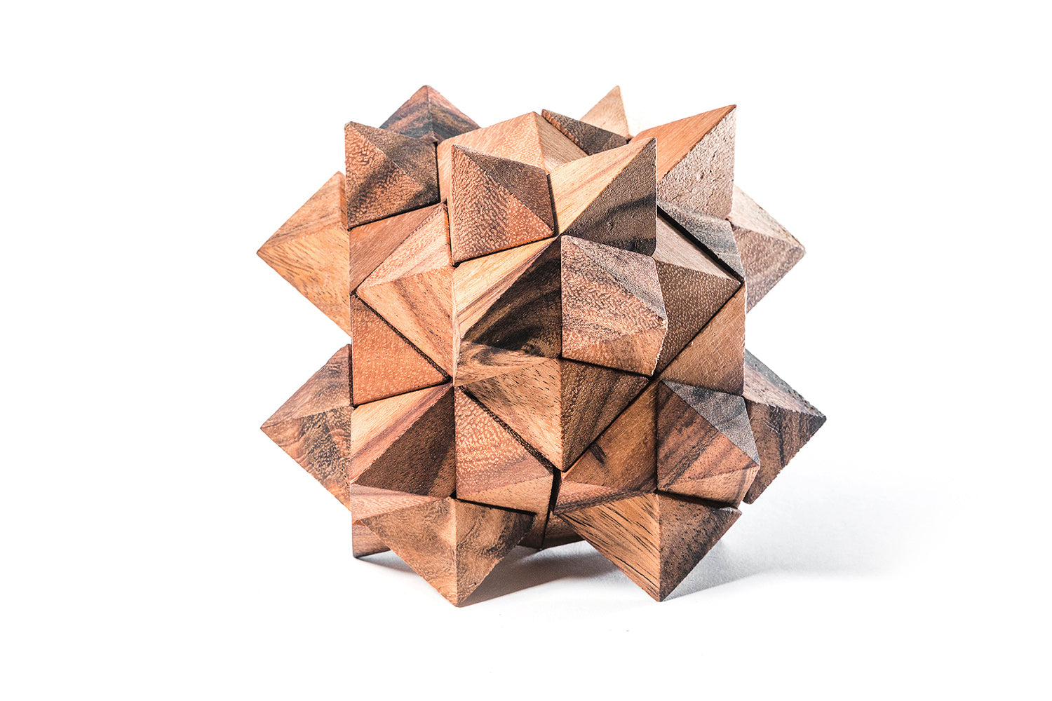 6 piece wooden Star puzzle makes a 12 point interlocking star