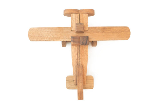 3D Wooden Construction Airplane Puzzle For Kids