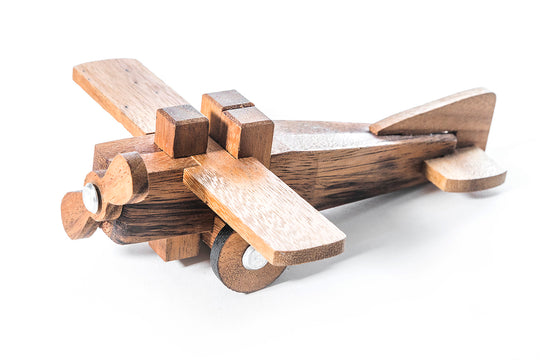 Wooden Airplane 3D Model Puzzle