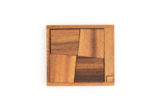 No Fit Wooden Puzzle - Impossible Square Brain Teaser 