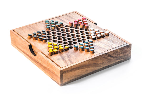 Chinese Checkers Wooden Board Game  Family