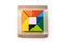 Twisted Tangram Puzzle - Organic Wood Color Tangram for Kids
