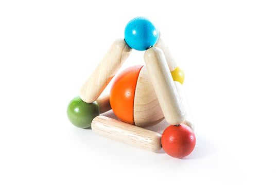 Triangle Clutching Toy Natural Wood Baby Toy