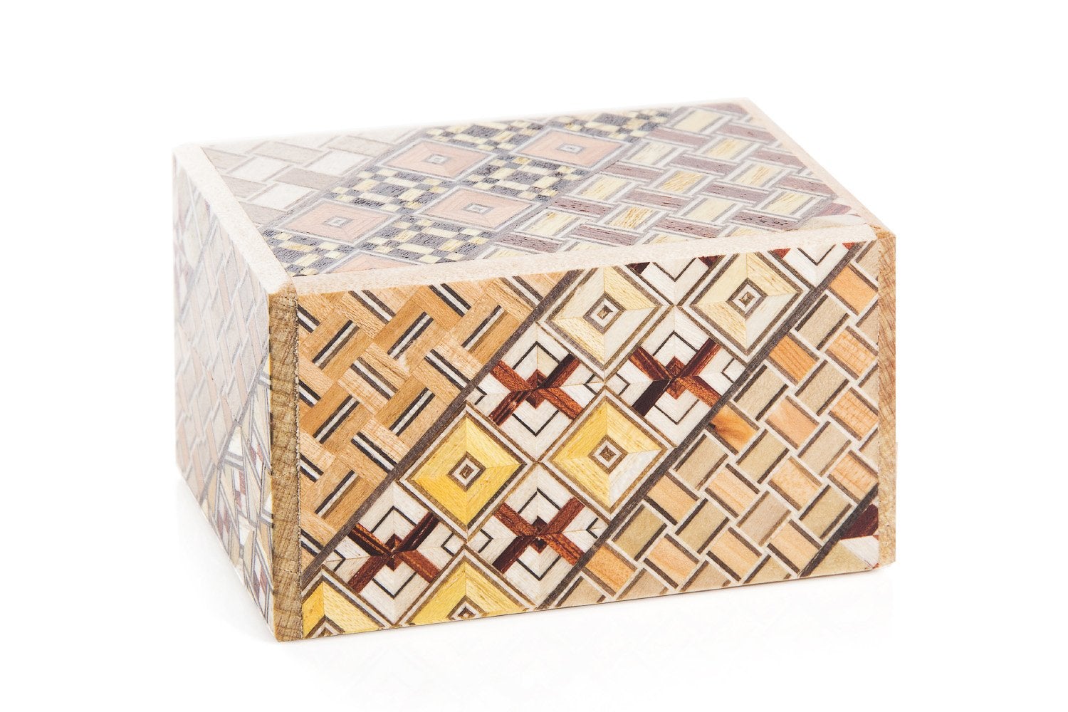 Japanese Yosegi Puzzle Box - Mini 8cm (3.1 Inch) 12-Step Secret Puzzle - Made In USA