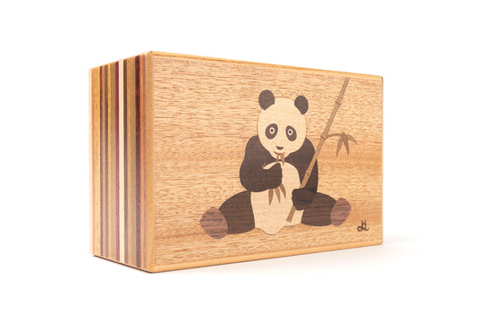 Panda Japanese Puzzle Box 12+1 steps - Secret Puzzle Box Panda pattern and bird pattern