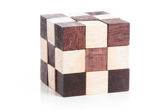 Snake Cube - Brain Teaser Wooden Puzzle