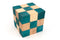 Turquoise Snake Cube Wooden Puzzle